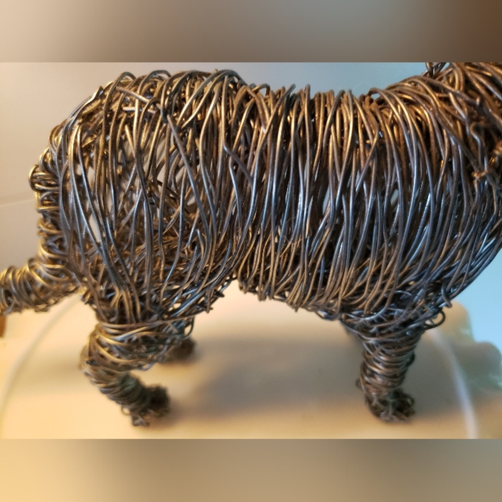 Wire Art of German Shepherd Dog, Vintage, artist unknown - Picture 7 of 14